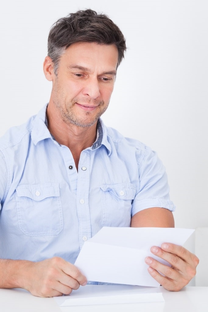hopeful veteran reading VA letter
